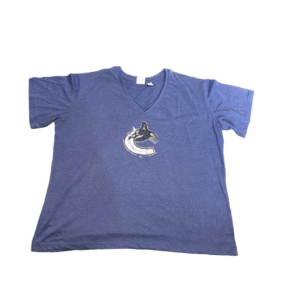 NHL women's Vancouver Canucks V-neck T-shirt
